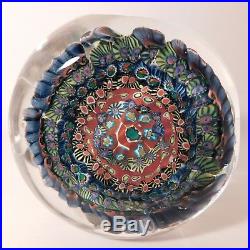 SCARCE and Vintage JOHN GENTILE CLOSED PACKED MILLEFIORI Art Glass Paperweight