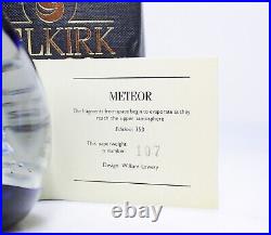 SELKIRK Art Glass Egg Shaped Scotland Meteor Paperweight with Box & Paperwork