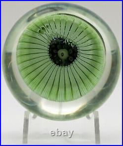 SPECTACULAR Jim BROWN Multicolored CONCENTRIC Millefiori Art Glass PAPERWEIGHT