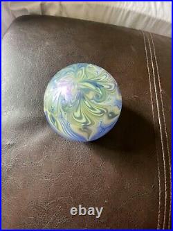 STUNNING! Vandermark Art Glass Paperweight! Beautiful colors! SIGNED bottom! WOW