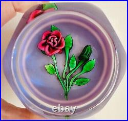 Saint Louis 1978 Limited Edition Faceted Rose Art Glass Paperweight