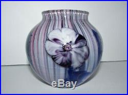 Scarce Vintage 1980 Josh Simpson Floral Paperweight Vase 752