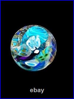 Seascape Ocean Reef Orb Paperweight Blues One of a Kind Signed Garrelts NEW