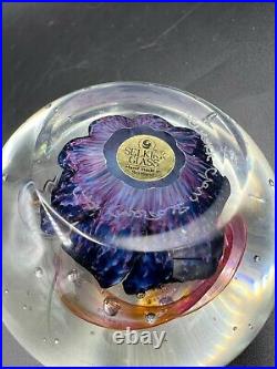 Selkirk Glass Scotland Art Glass 1997 Paperweight, Signed, 3 Tall, 3 1/4 Wide