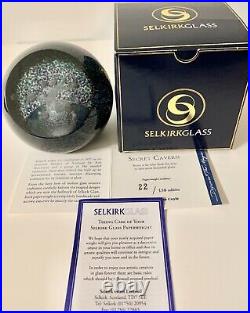 Selkirk Scotland Secret Cavern Art Glass Paperweight Limited Edition 150 #22/150