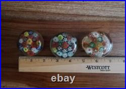Seven 1930's Vintage Chinese Millefiori Paperweights EUC