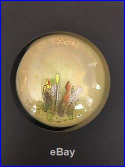 Signed DOMINIC LABINO Art Glass PAPERWEIGHT Vintage 1972