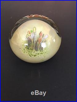 Signed DOMINIC LABINO Art Glass PAPERWEIGHT Vintage 1972