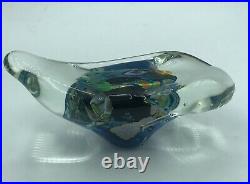 Signed Elaine Hyde Coral Reef Art Glass Paperweight