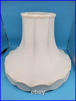 Signed Joe Zimmerman Paperweight Art White Glass Lamp 35 Tall! WithShade & Finial