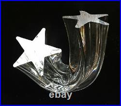 Signed Steuben Crystal Art Glass Shooting Stars Stream Galaxy Paperweight # 8567