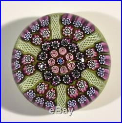 Signed Vintage Scottish Millefiori Glass Paperweight by Peter McDougall