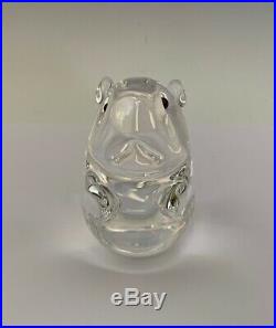 Signed Vintage Steuben Beaver Art Glass Figurine / Paperweight