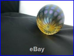 Signed Vintage Tom Philabaum Art Glass Paperweight Beautiful piece of Glass