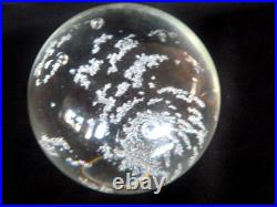 Steuben Glass GALAXY Crystal Orb on Sterling Base #8395 Donald Pollard 1980