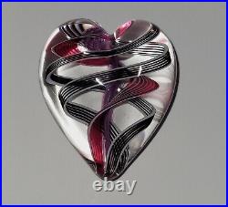 Steven Maslach Cuneo Furnace Art Glass Heart 1263