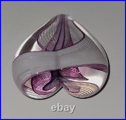 Steven Maslach Cuneo Furnace Art Glass Heart 1264