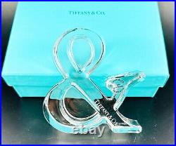 Tiffany & Co Crystal Ampersand Paperweight/Desk/Table Accessory. NEW. RARE