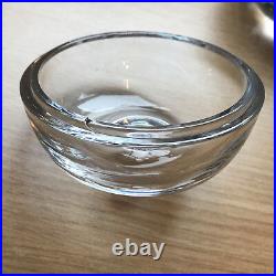 Tiffany & Co. Set crystal apple paperweight and apple trinket box candy jar bowl