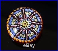 Two Vintage Perthshire Scotland Millefiori Cane Paperweight