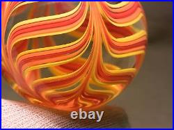 Ultra rare glass DREW FRITTS 2006 No. 2 Spider Style Marble Fiery Uranium