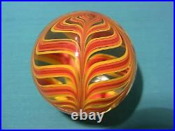 Ultra rare glass DREW FRITTS 2006 No. 2 Spider Style Marble Fiery Uranium
