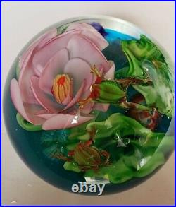 Unique Design Vintage Art Paperweight Large Infused Glass Ball