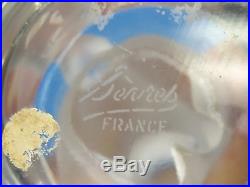 VINTAGE 60s SERREB FRANCE GLASS FROST POODLE DOG SCULPTURE FIGURINE PAPERWEIGHT
