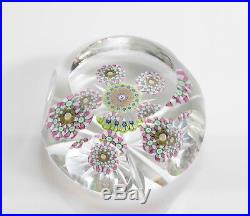 VINTAGE MILLEFIORI PERTHSHIRE CRYSTAL PAPERWEIGHT Marked S