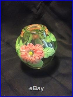 VINTAGE ORIENT & FLUME CAMELIA VASE/PAPERWEIGHT Fully signed & Documented