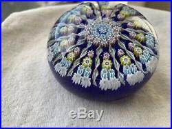 VIntage BACCARAT France Millefiori Glass Paperweight Signed