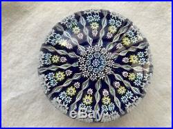 VIntage BACCARAT France Millefiori Glass Paperweight Signed