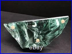 VTG KOSTA Green ICE CAVE Deer Art Glass Paperweight V LINDSTRAND Signed 2 POUND