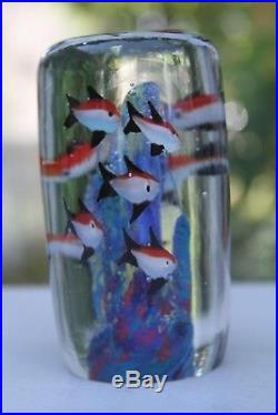 VTG Murano Art Glass Fish Tank Aquarium Paperweight