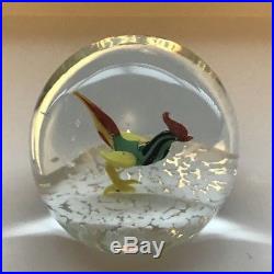 VTG Murano Fratelli Toso ROOSTER CHICKEN LARGE ART GLASS Millefiori FREE SHIP