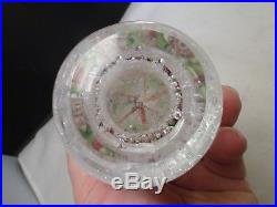 VTG Murano Italy Christmas Tree Shaped Millefiori Canes Decorated Paperweight