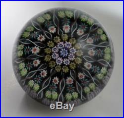 VTG Perthshire Scotland Art Glass Millefiori & Swirls Large 3 paperweight