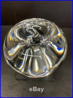 VTG Steuben 4 Art Clear Crystal Glass Apple Fruit Paperweight Heavy 2 lbs Mint