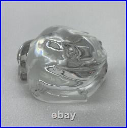Very Rare 1940s S. Christian Of Copenhagen Crystal Glass Frog Paperweight 23