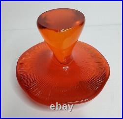 Viking Glass Mushroom Jumbo Persimmon Orange Vintage Paperweight
