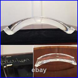 Vintage $1200 Hand-Signed STEUBEN Partnership Crystal Glass Arch Display #8760