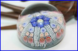 Vintage 1850's French Baccarat Concentric Millefiori Paperweight Art Glass 6.5CM
