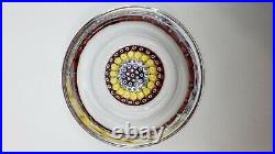 Vintage 1970 Whitefriars Art Glass Paperweight Millefiori Candy Dish