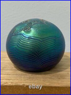 Vintage 1976 Orient & Flume Signed Art Glass Angel Fish Paperweight