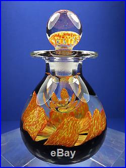 Vintage 1977 Caithness Glass Petal Ink bottle Perfume Bottle Paperweight