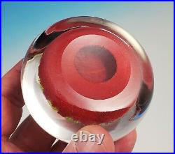 Vintage 1978-1981 Perthshire PP1 Paperweight Red Ground 1-1-1-2-2 Pattern 3