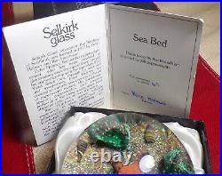 Vintage 1979 Selkirk Glass Paperweight Sea Bed Signed Peter Holmes 69/200