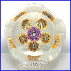 Vintage 1981 Perthshire Glass PP14 M Cane Cluster Millefiori Paperweight MINT