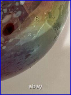Vintage 1983 The Glass Eye Studio MSH Art Glass Paperweight Iridescent Signed