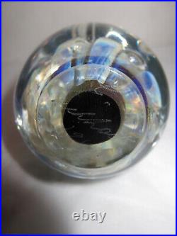 Vintage 1984 Robert Eickholt Dichroic Glass Paperweight Signed